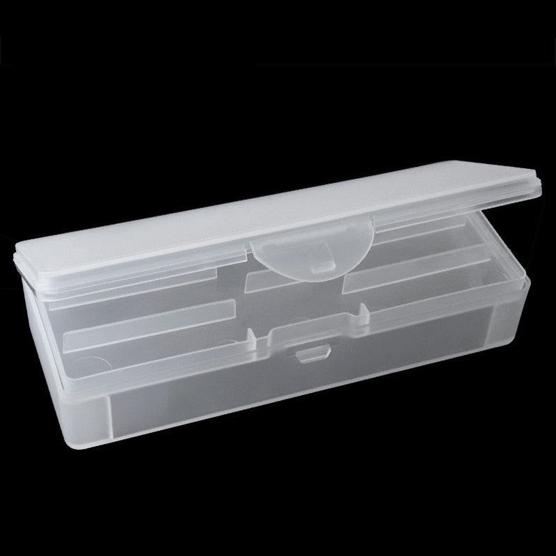 Double-layer Nails Art organizer box storage Tool Rectangle Storage Box Pen brush Polishing Nail Buffer Files Plastic Container 1