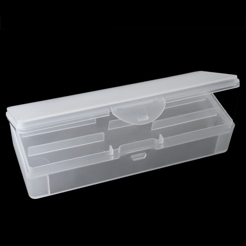 Double-layer Nails Art organizer box storage Tool Rectangle Storage Box Pen brush Polishing Nail Buffer Files Plastic Container 1