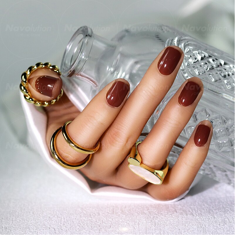 Navolution 24Pcs/Set DIY Manicure Wearable Fake Nails press on Detachable Finished Fingernails Ballet Square Head Almond Short