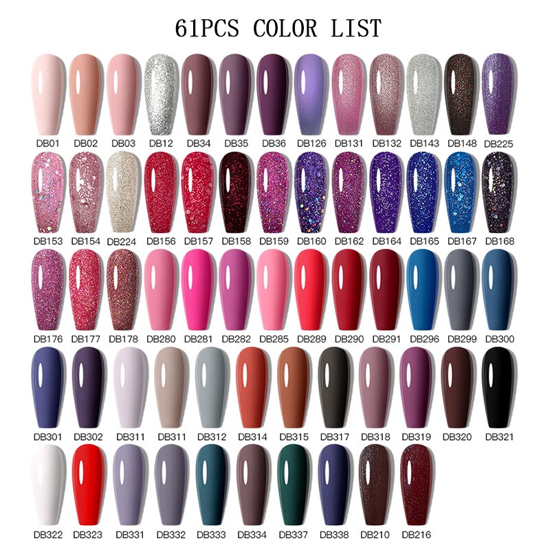 Mtssii 24/25/40/60PCS Gel Nail Polish Set Color Gel Semi Permanent UV Led Varnish Nail Art Design Soak Off Gel Set Nail Gel Set SZH18309