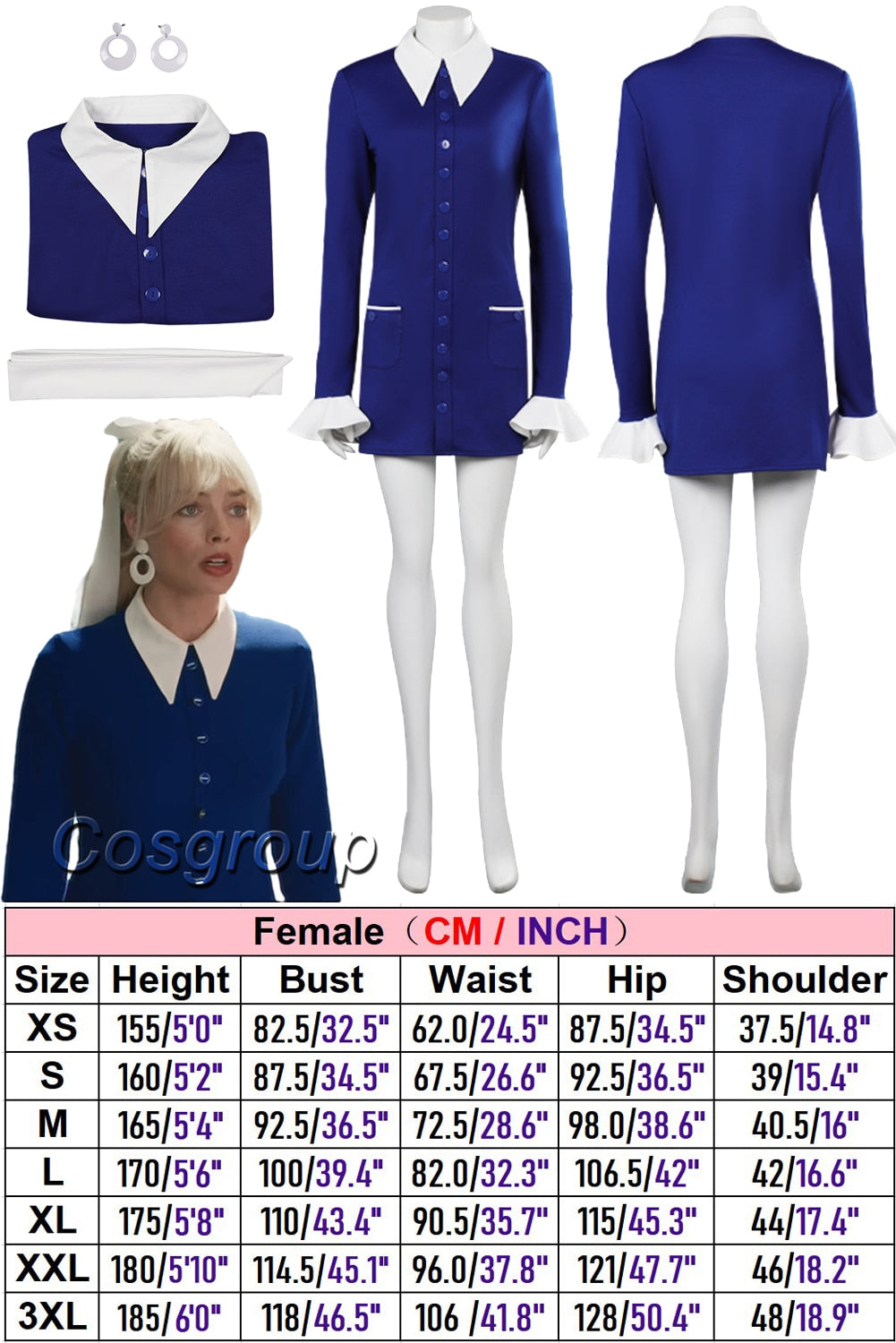 Margot Cosplay Kawaii Pink Plaid Dress Women Costume Movie Barbei Roleplay Fantasia Halloween Party Clothes For Disguise Style P