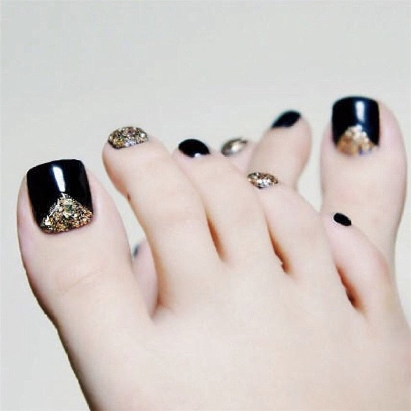 Press On Toenails Summer False Toenails For girls Cute Nail for Foot Artificial Nail tips Full Cover Nails feet False Nails T 12