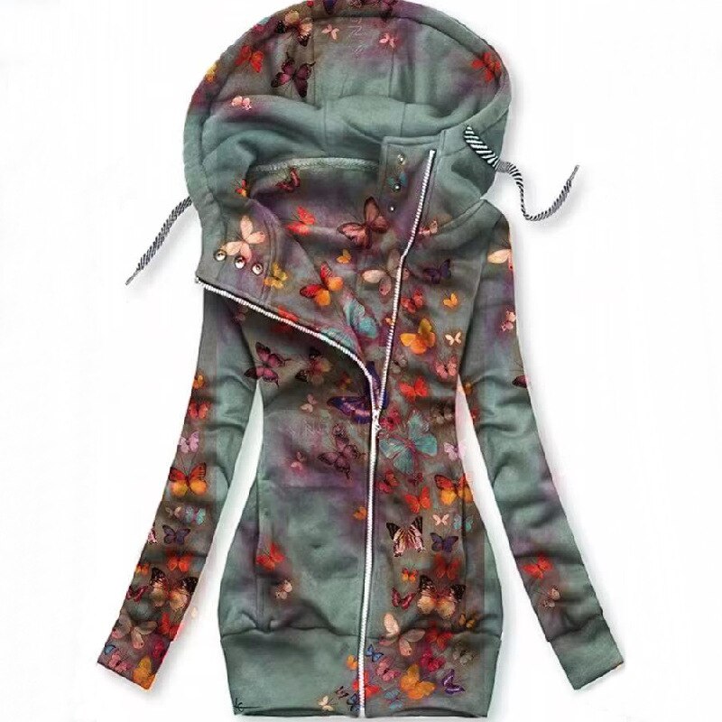 Autumn Winter Woman Sweatshirt Fleece Hooded Zipper Hoodies Female Casual Woman Cardigan Clothes for Teens