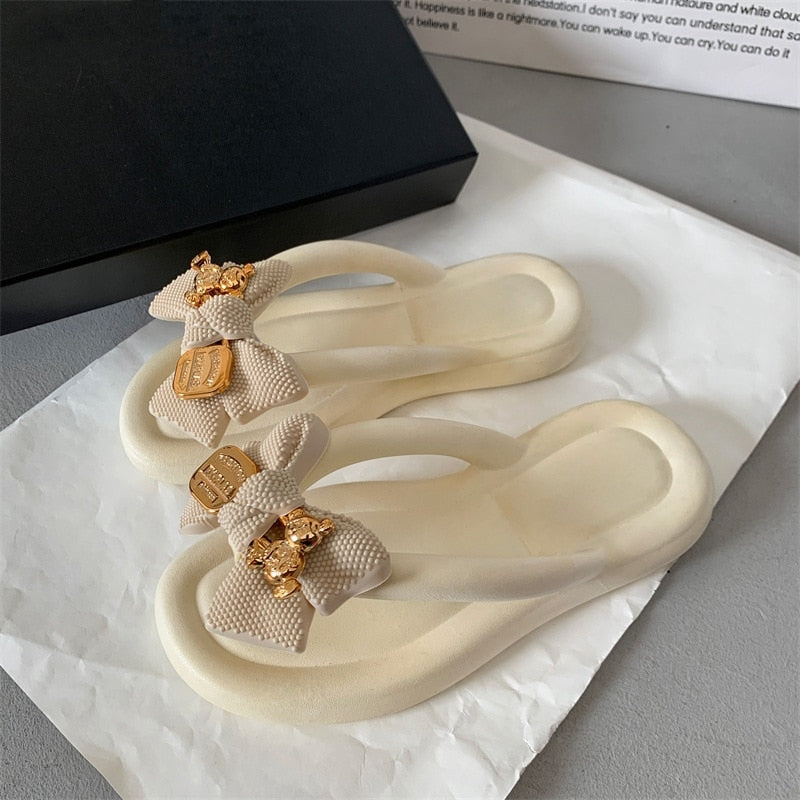 Summer Women Slippers Cute Clip Toe Flip Flops Shoes Female Platform Outdoor Fashion Beach Sandals Ladiew Casual Flat Slides