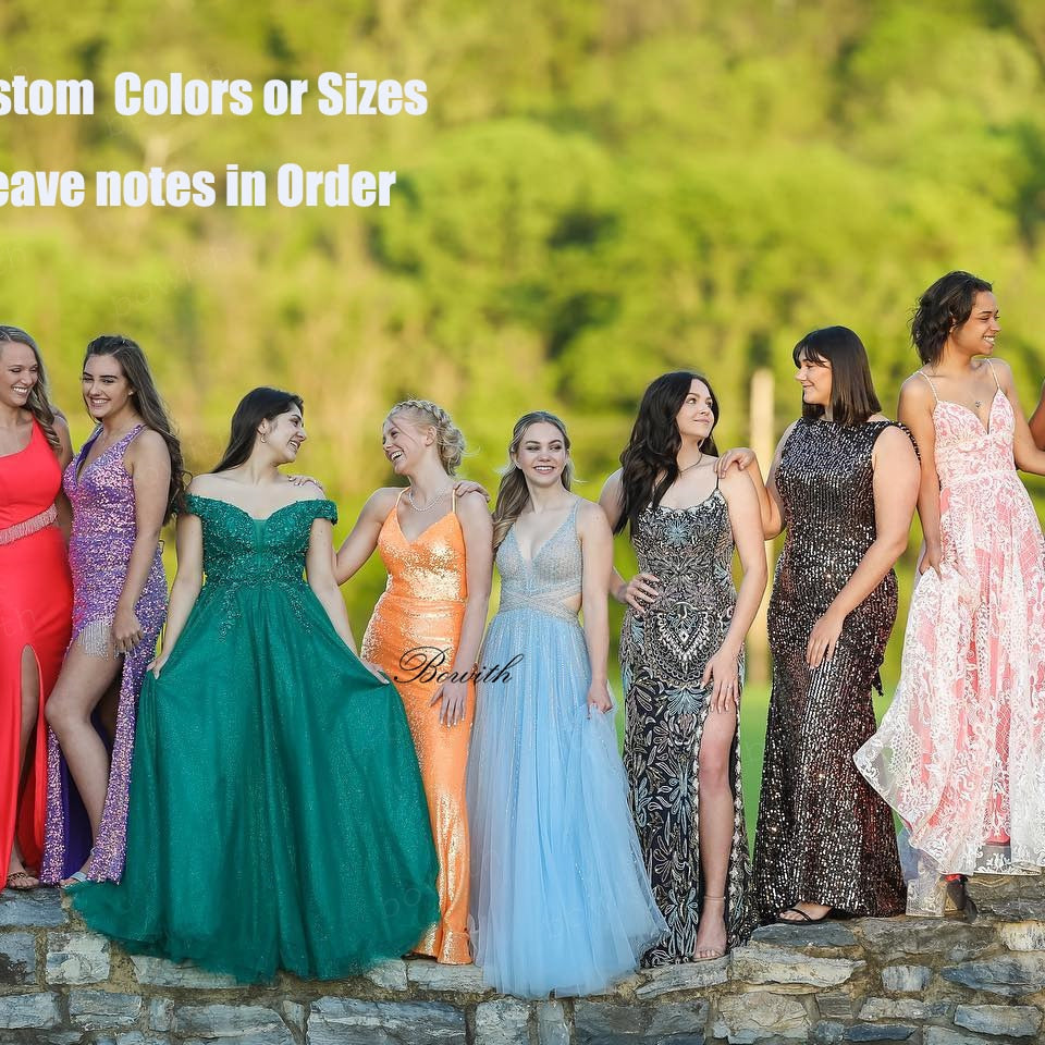 Bowith Applique Prom Dresses Long Graduation Dresses for Women Lace Up Evening Gown vestidos de cóctel Custom
