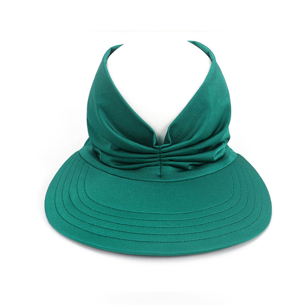 Aettechgd New Women's Summer Hat Outdoor UV Protection Sun Visor Hat Empty Top Hat Travel Seaside Beach Hat Sunscreen Green