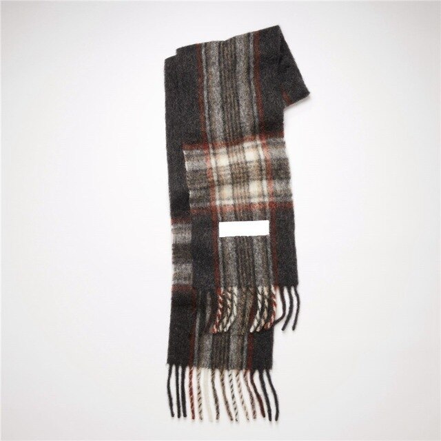 New Scarf Autumn and Winter Multicolor Thickened Plaid Scarf The Same Length Warm Shawl For Men and Women Scarves