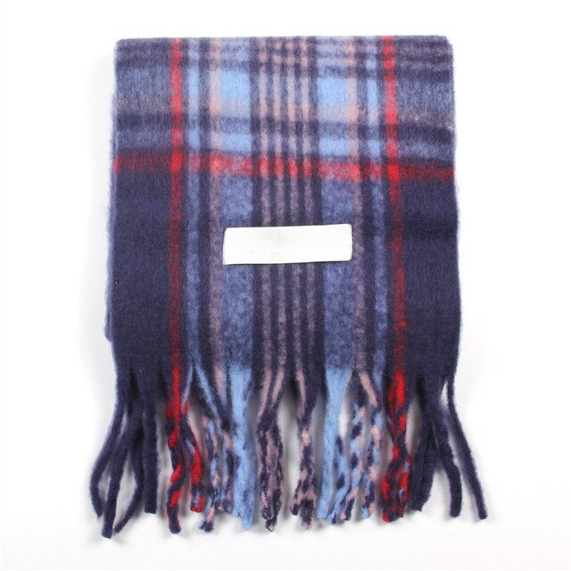 New Scarf Autumn and Winter Multicolor Thickened Plaid Scarf The Same Length Warm Shawl For Men and Women Scarves