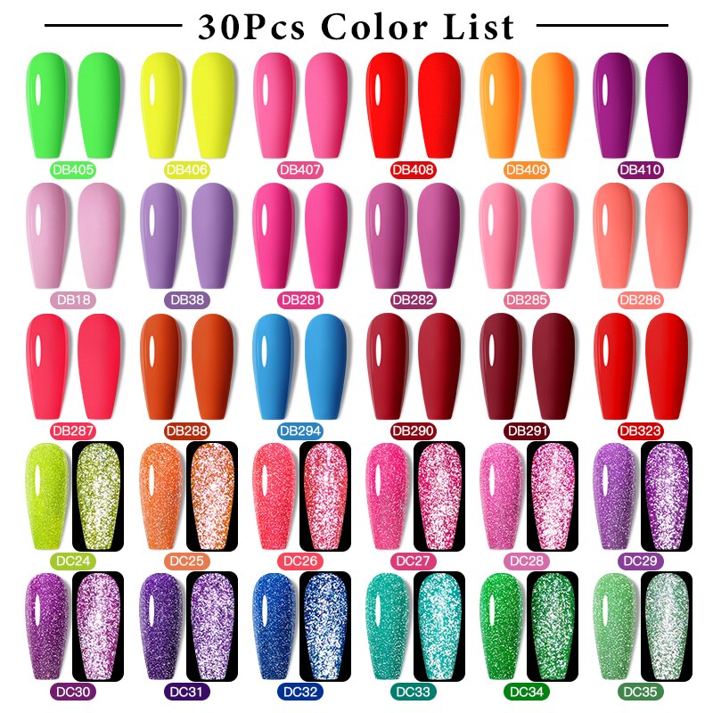 Mtssii 24/25/40/60PCS Gel Nail Polish Set Color Gel Semi Permanent UV Led Varnish Nail Art Design Soak Off Gel Set Nail Gel Set SZH18523