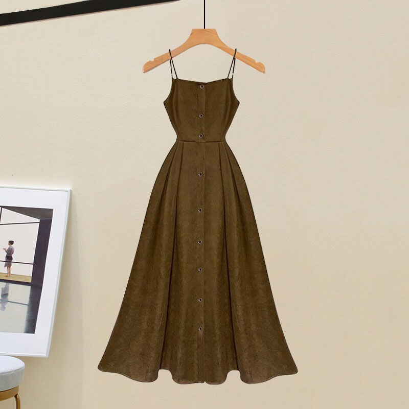 Women's Spring Autumn Single/outfits New Age Reducing Slim Covering Sweater with Waist Wrapped Dress Two Piece Set Only Dress-01