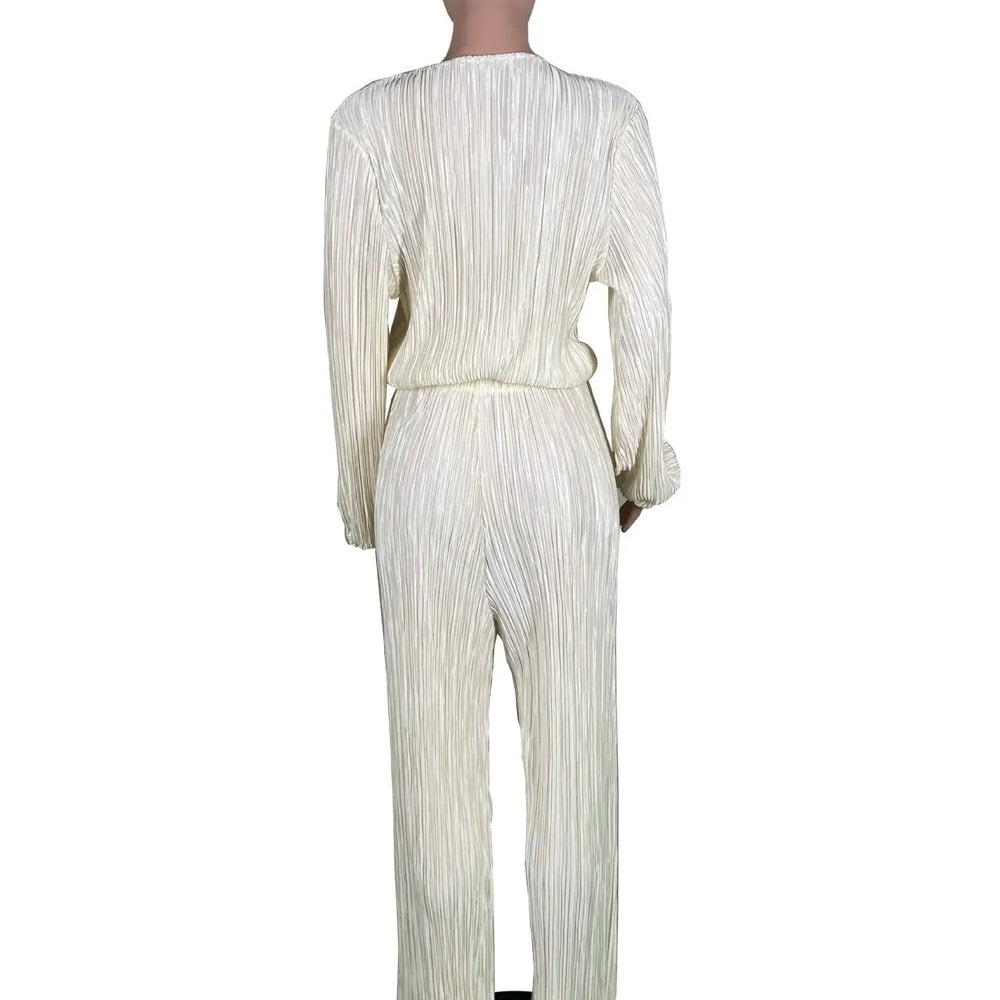 High Elasticity Two Piece Set for Women Long Sleeve O neck Tops Women's Tracksuit Female Casuals Home Loose Wide Leg Pant Sets