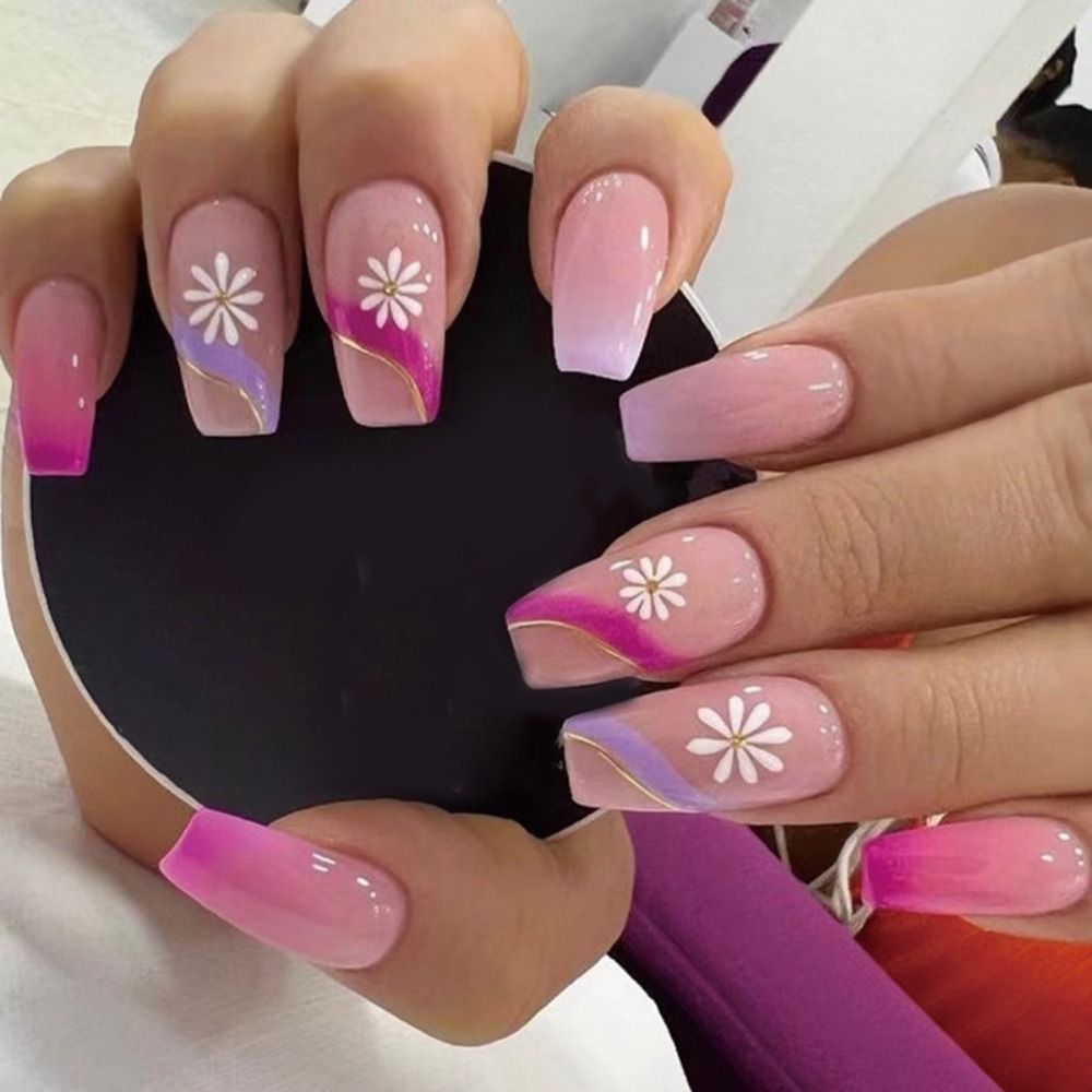 Fake Nails Press On False Nail Advanced Nail Art Wearable French With Rhinestone Glitter Designs Designs Nail Tips DIY Tools