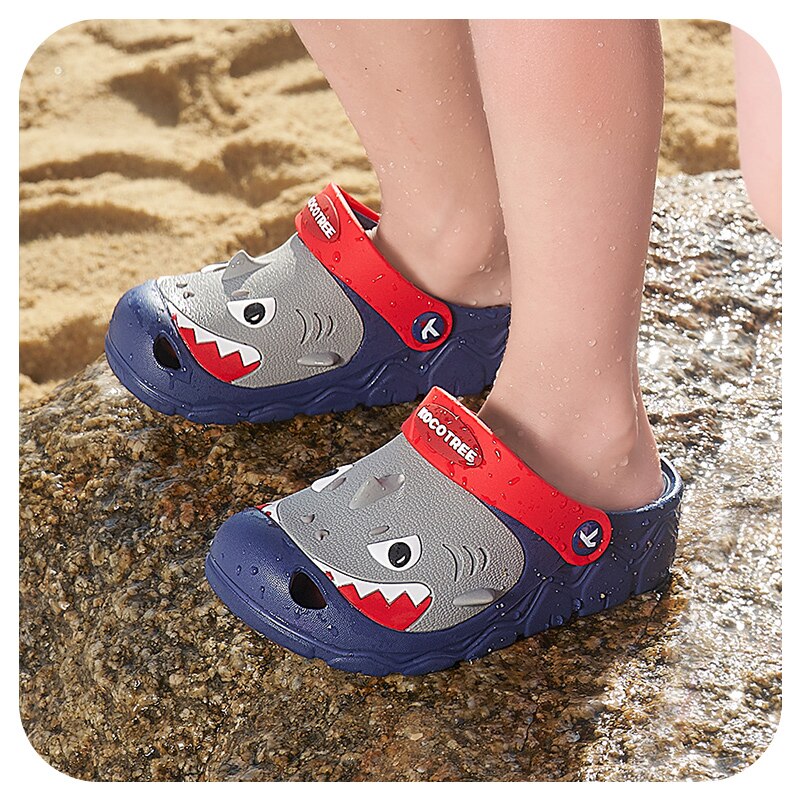 Kocotree Children's Slippers For Boys and Girls Summer Anti Slip Baby Hole Shoes Indoor Home Sandals and Slippers Blue