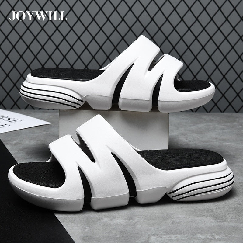 JOYWILL Summer Men's Slippers EVA Soft Bottom Non-slip Slippers Fashion Lightweight Outdoor Beach Flip Flops Shoes For Men