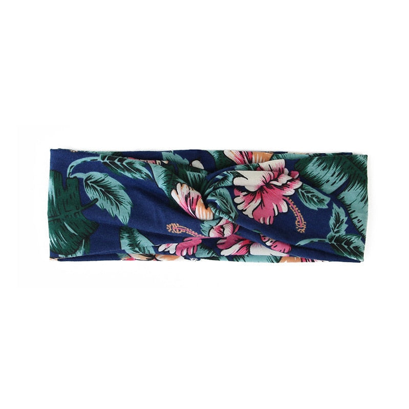 Headband New Light Weight Headbands Hair Accessories Woman Summer Bohemian Bandanas Elastic Wide Knitted Knotted Hair Bands 10 Spain