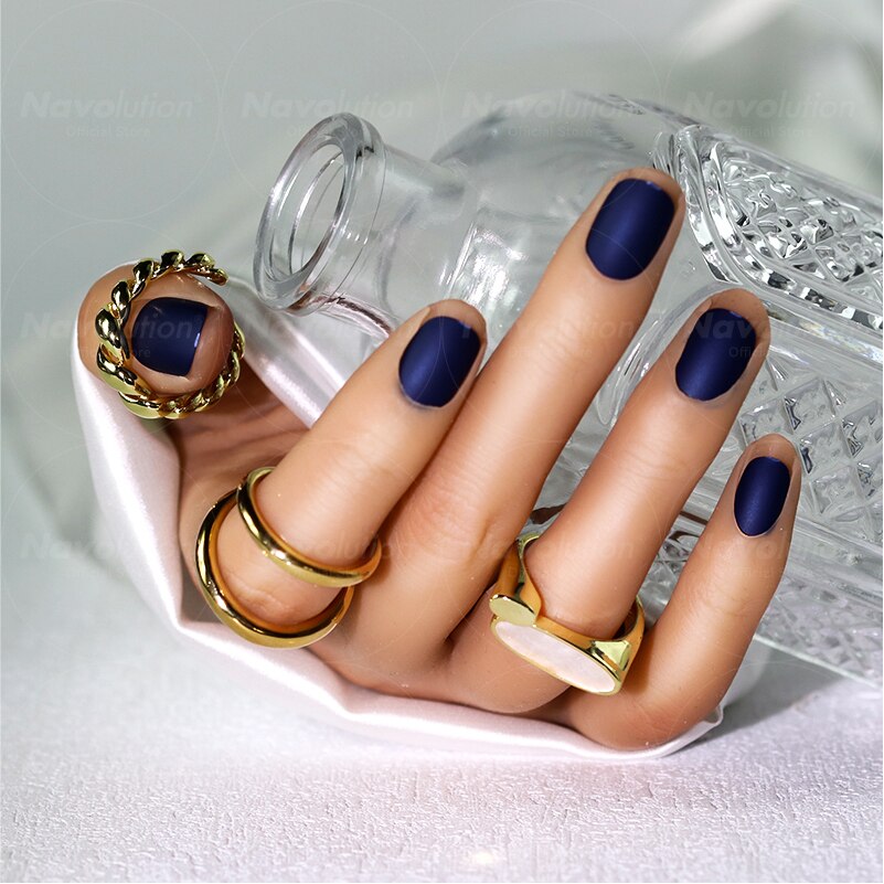 Navolution 24Pcs/Set DIY Manicure Wearable Fake Nails press on Detachable Finished Fingernails Ballet Square Head Almond Short