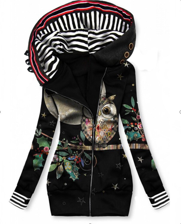 Autumn Winter Woman Sweatshirt Fleece Hooded Zipper Hoodies Female Casual Woman Cardigan Clothes for Teens 8