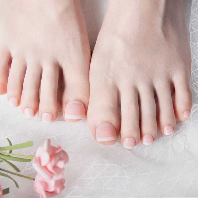 Press On Toenails Summer False Toenails For girls Cute Nail for Foot Artificial Nail tips Full Cover Nails feet False Nails T 3