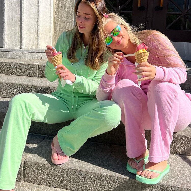 Women Autumn Winter Outfits Casual Zipper Sweater Hoodie Set High Waist Skinny Pants Suits Knitted Womens Y2k Two Piece Set Green