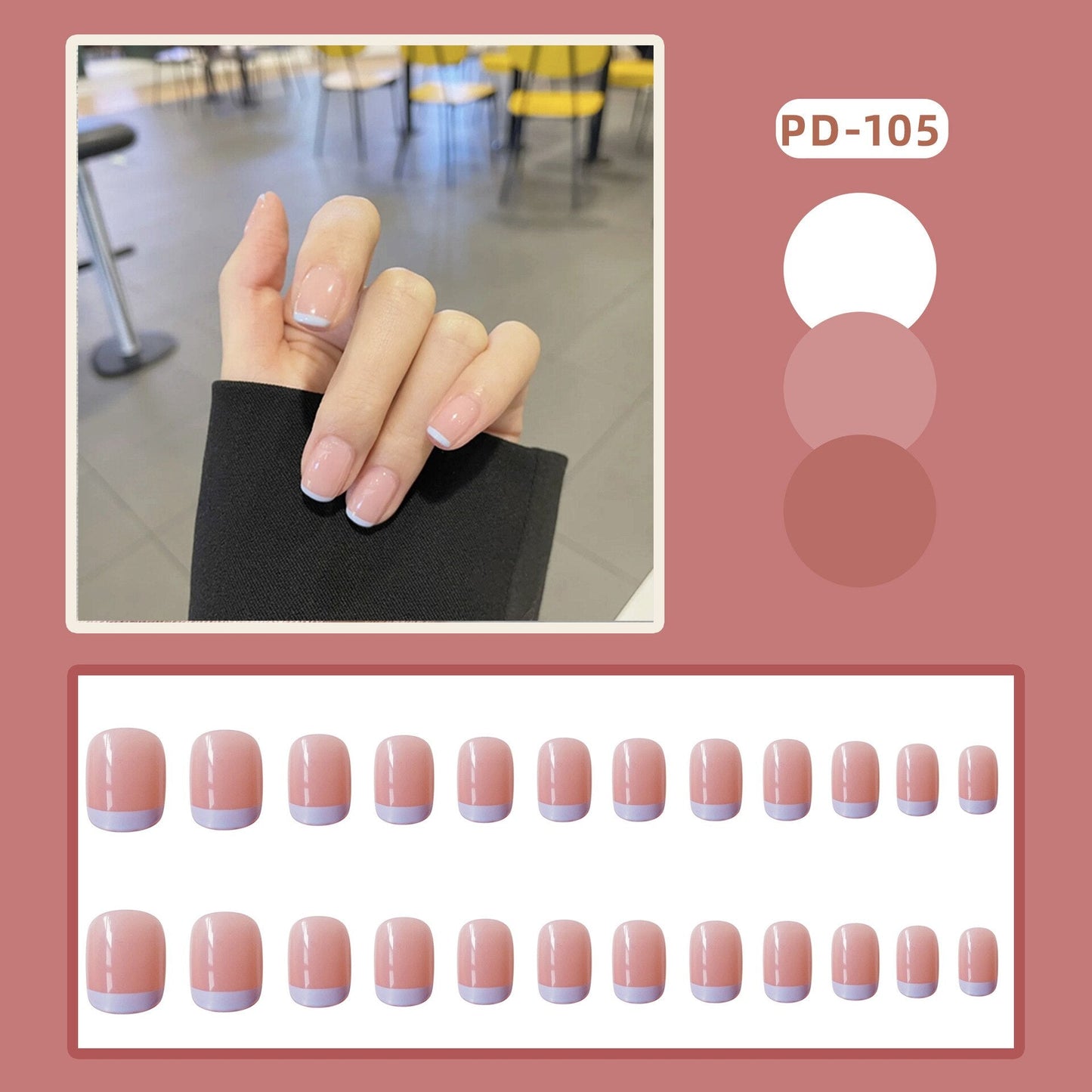 24pcs Lemon Short Wear Tips Nail False Patch Press on Nails Supplies for Professionals Artifical Fake Nails Faux Ongles Uñas