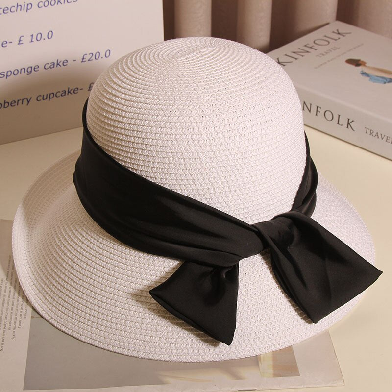 Women's hats for the sun Beach outing Luxury straw hat sunhat Golf cap summer new panama Visor Fashion elegant women caps
