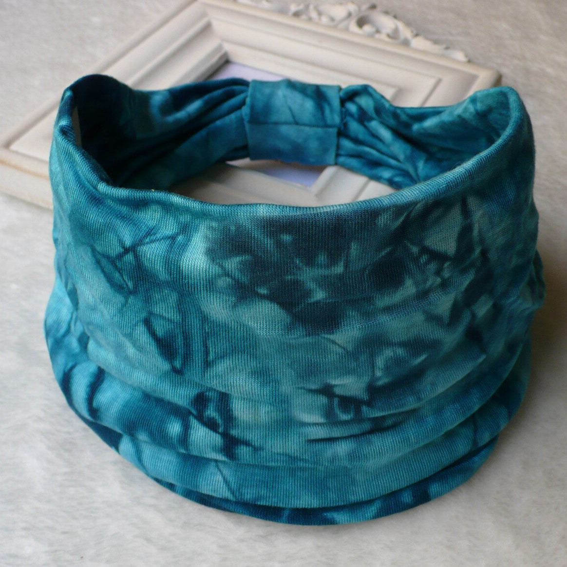 New Tie Dye Turban Sport Hair Sweatband for Women Men Colourful Knot Stretchy Wide Headbands Yoga Bandana Hairbands Bandages 10