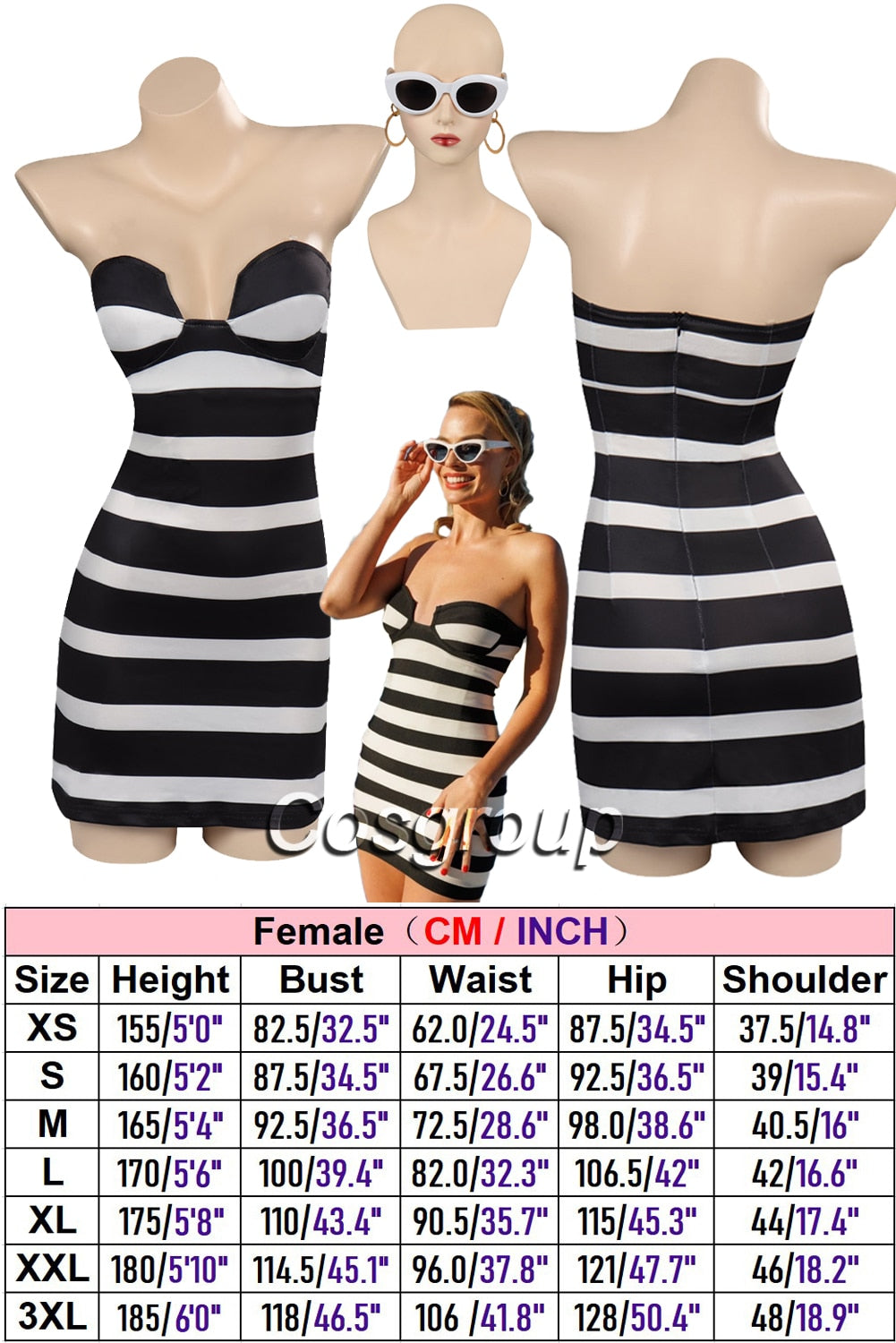 Margot Cosplay Kawaii Pink Plaid Dress Women Costume Movie Barbei Roleplay Fantasia Halloween Party Clothes For Disguise Style O