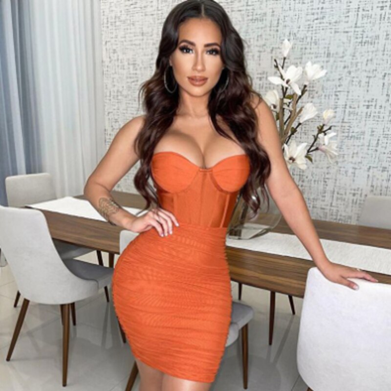 Mesh Crease Backless Fashion Suspender Women's Jumpsuit The Skirt