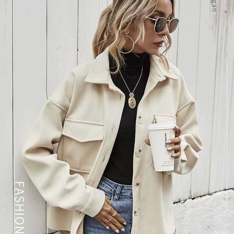 Women Jacket Office Autumn Female Vintage Pockets Trench Coat Winter Warm Jackets Branded Oversize Luxury Outerwear