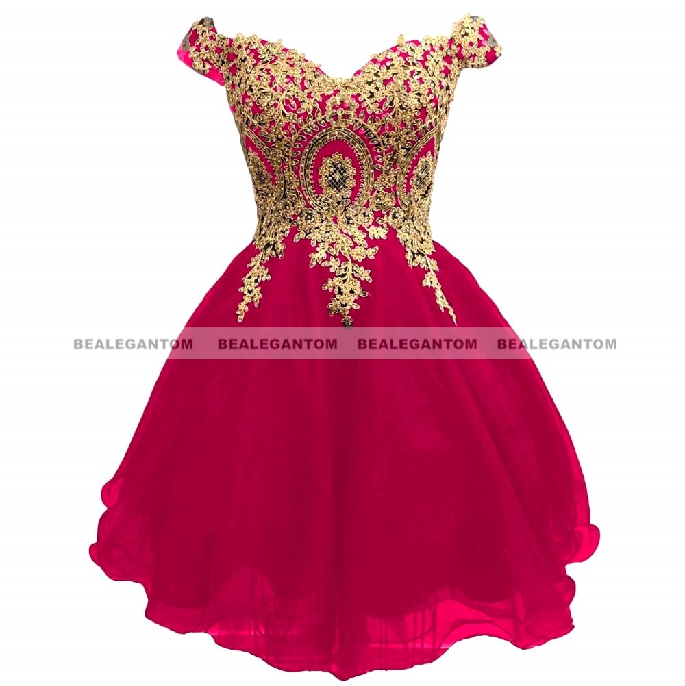Bealegantom A Line Lace Off Shoulder Short Homecoming Dresse Appliques Crystal Beaded Mini Formal Prom Graudation Party Gowns