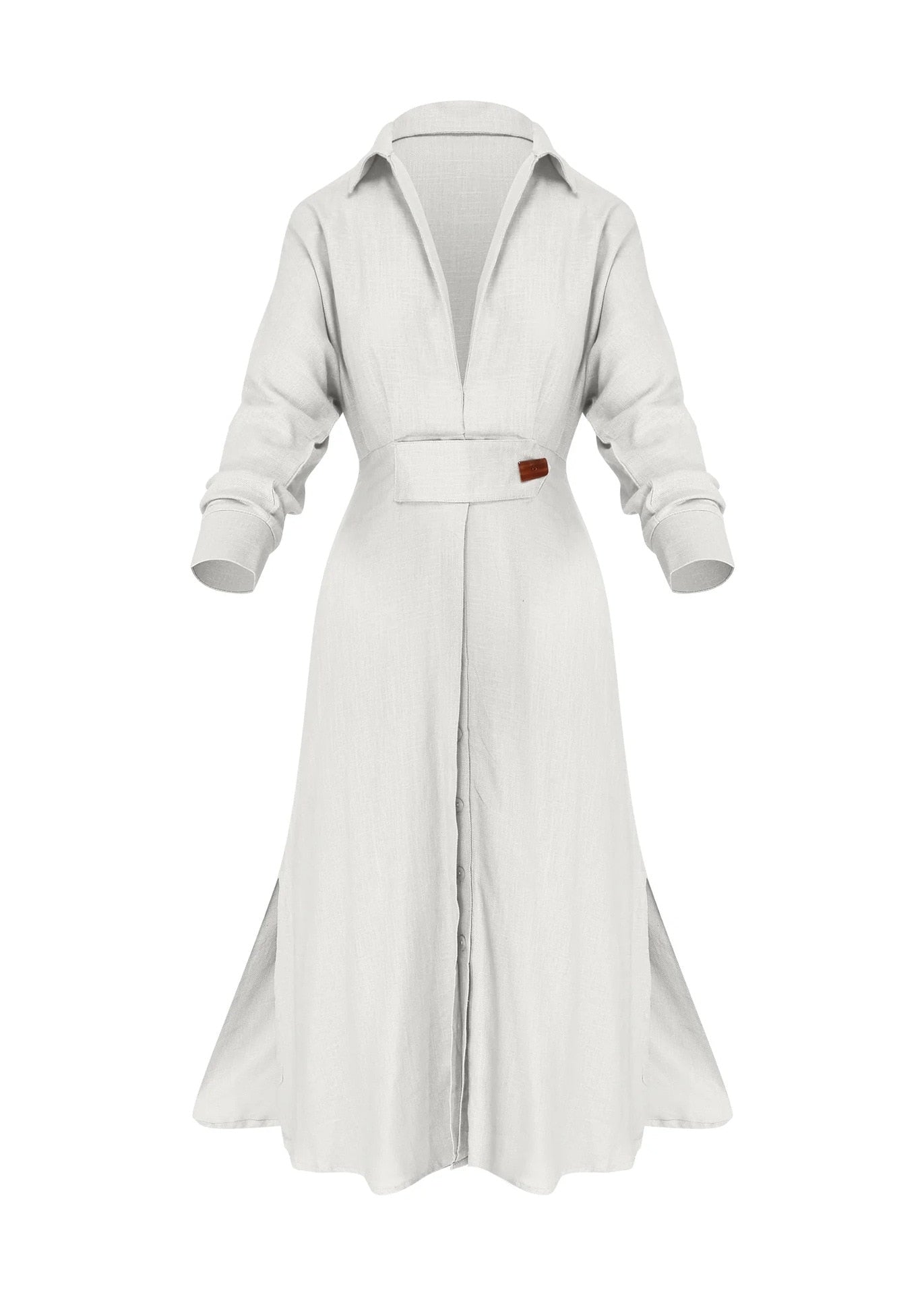 Fashion Dress for Women Luxury Elegant Solid Color Evening Dresses 2023 Party Slip Pockets Chic Promotion Long Sleeve Clothes