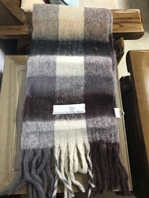 New Scarf Autumn and Winter Multicolor Thickened Plaid Scarf The Same Length Warm Shawl For Men and Women Scarves