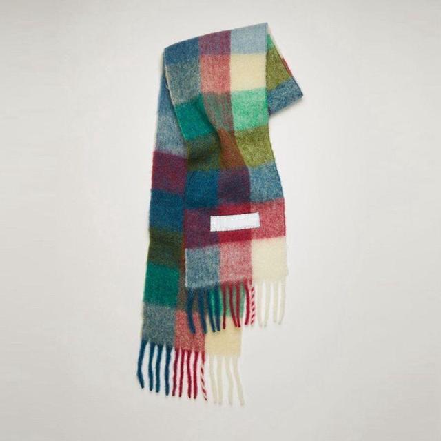 New Scarf Autumn and Winter Multicolor Thickened Plaid Scarf The Same Length Warm Shawl For Men and Women Scarves