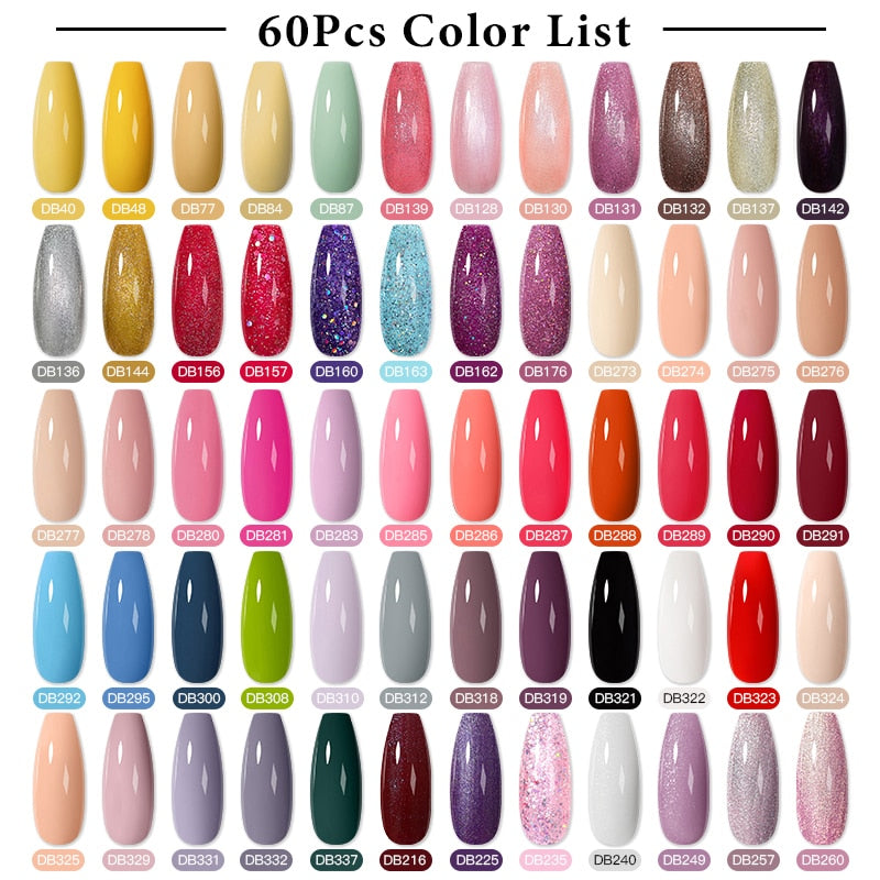 Mtssii 24/25/40/60PCS Gel Nail Polish Set Color Gel Semi Permanent UV Led Varnish Nail Art Design Soak Off Gel Set Nail Gel Set SZH18304