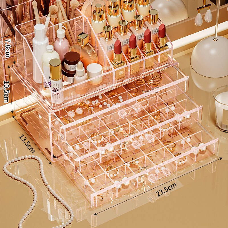 Large capacity, multiple combinations, nail jewelrystorage box, transparent multi-layer nail box, classified drawer, jewelry box