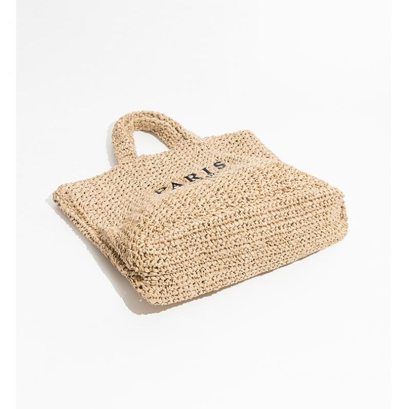 Fashion Large Capacity Straw Tote Bag Designer Letters Women Handbags Handamde Woven Summer Beach Bag Casual Bali Big Purse