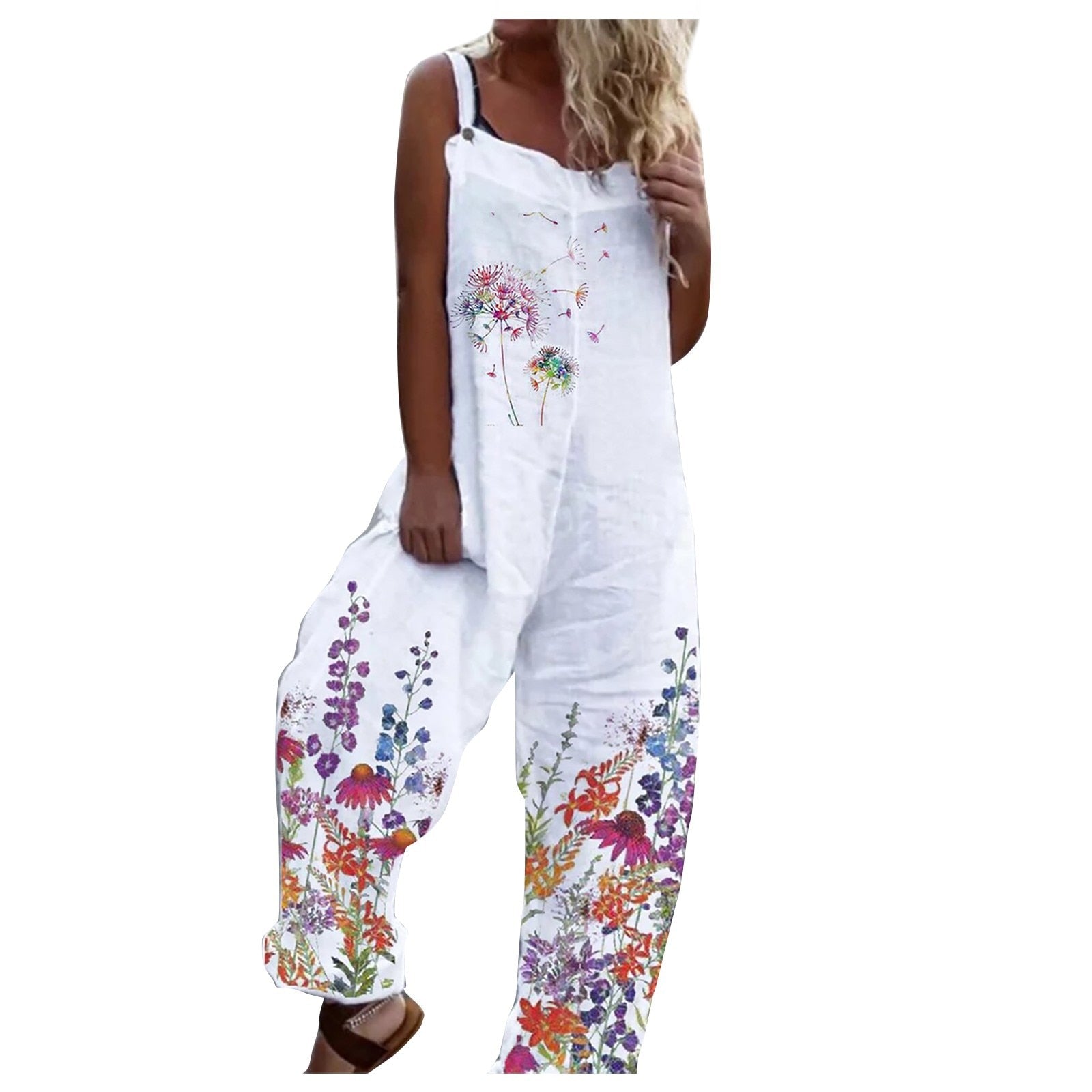 Woman Summer Jumpsuits Fashion Anchor Print Suspender Jumpsuit Casual Sexy Sleeveless Romper Elegant Streetwear A
