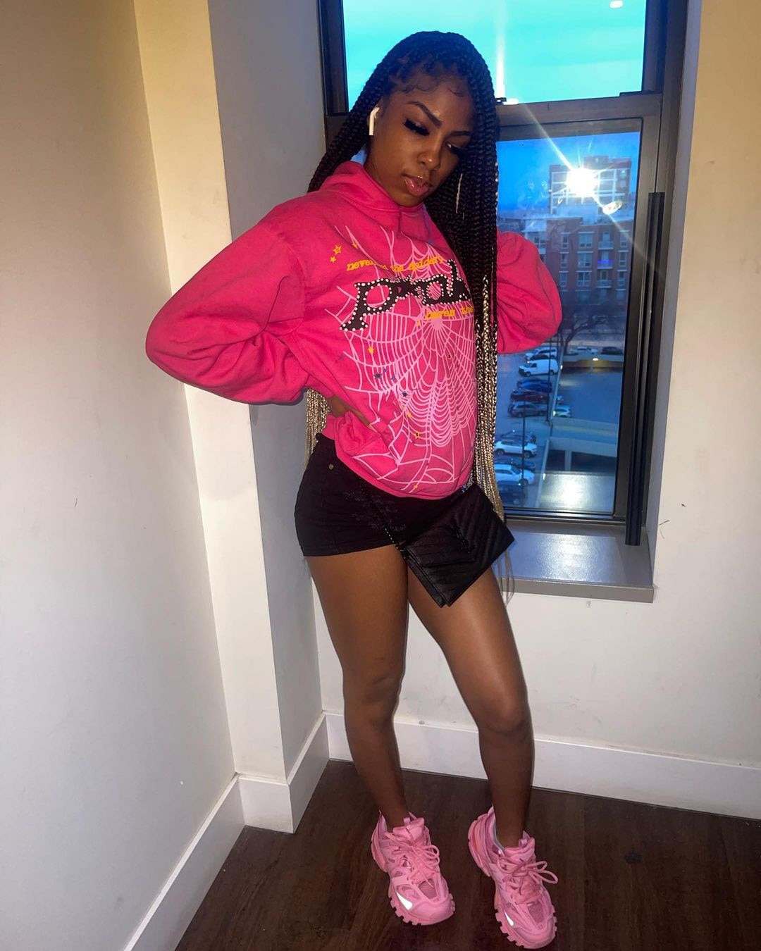 Y2k Printed Hoodie Sweatshirt for Women Spider Web Letter Gothic Streetwear Winter Baggy Hooded Polyester Autumn Punk Hoodies