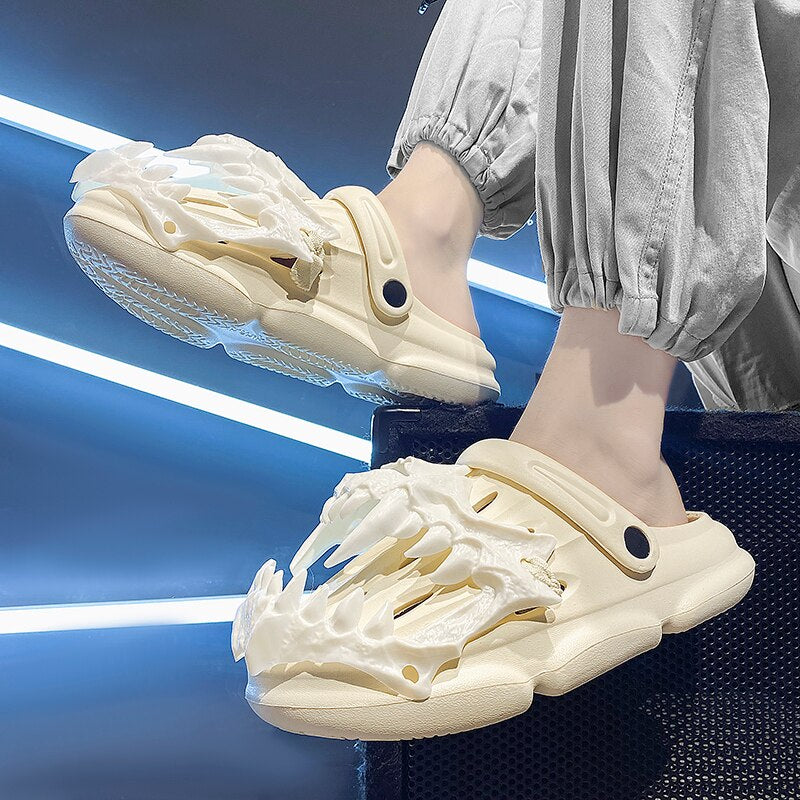 Women Men Sandals Light EVA Men's Casual Shoes Hole Shoes Clogs Lovers Home Garden Outdoor Male Beach Flat Slippers