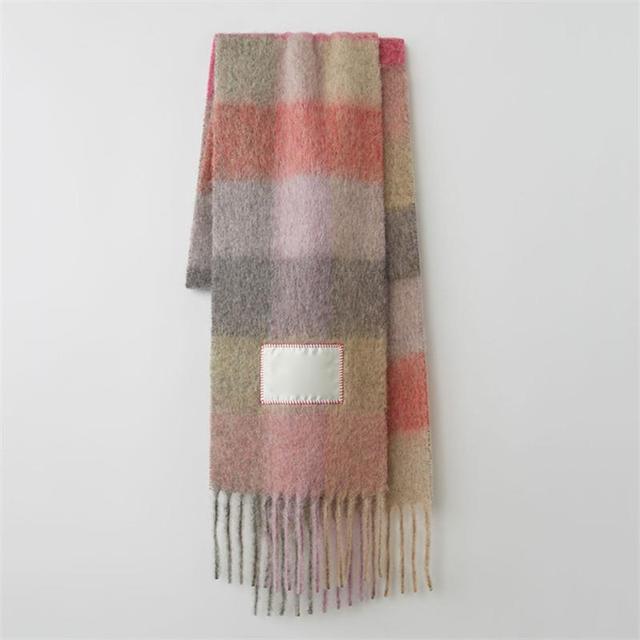 New Scarf Autumn and Winter Multicolor Thickened Plaid Scarf The Same Length Warm Shawl For Men and Women Scarves