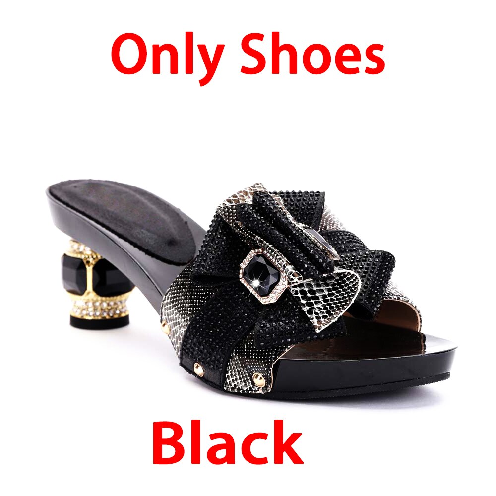 Italian Design Shoes Matching Bag Set Flip Flops Women Slides African Ladies Pumps For Dress Olny Shoes 1