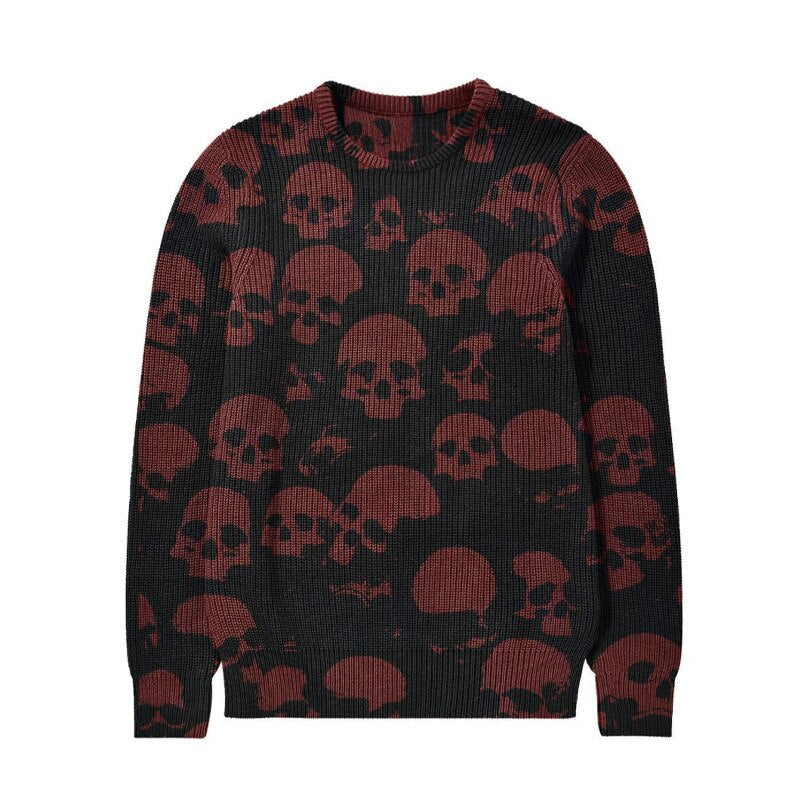Fashion Hip Hop Streetwear Men's Sweater Autumn Winter New Coats Men Sweaters Halloween style Male Knitted Pullover Unisex