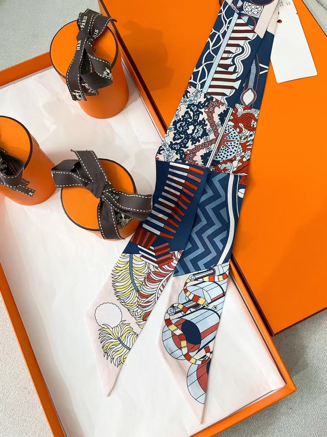 Mulberry silk silk tie bag long silk scarf star internet celebrity same style suit scarf streamer headband 3 5X 86CM