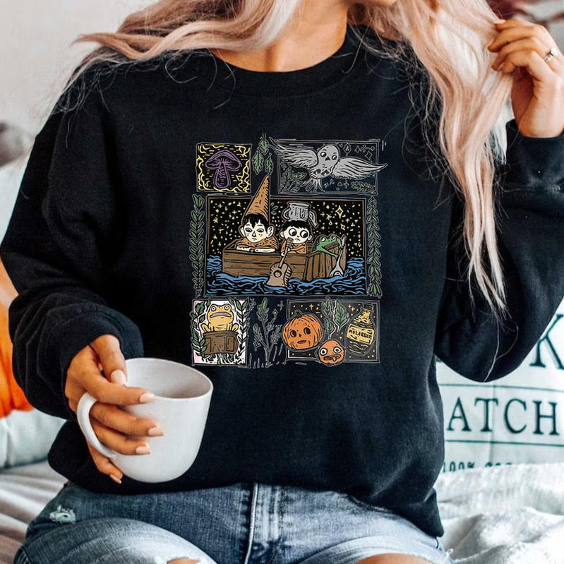 Vintage Harvest Festival Pottsfield Sweatshirt Hoodie Fall Halloween Pumkin Crewneck Sweatshirts Autumn Pullover Women Clothes