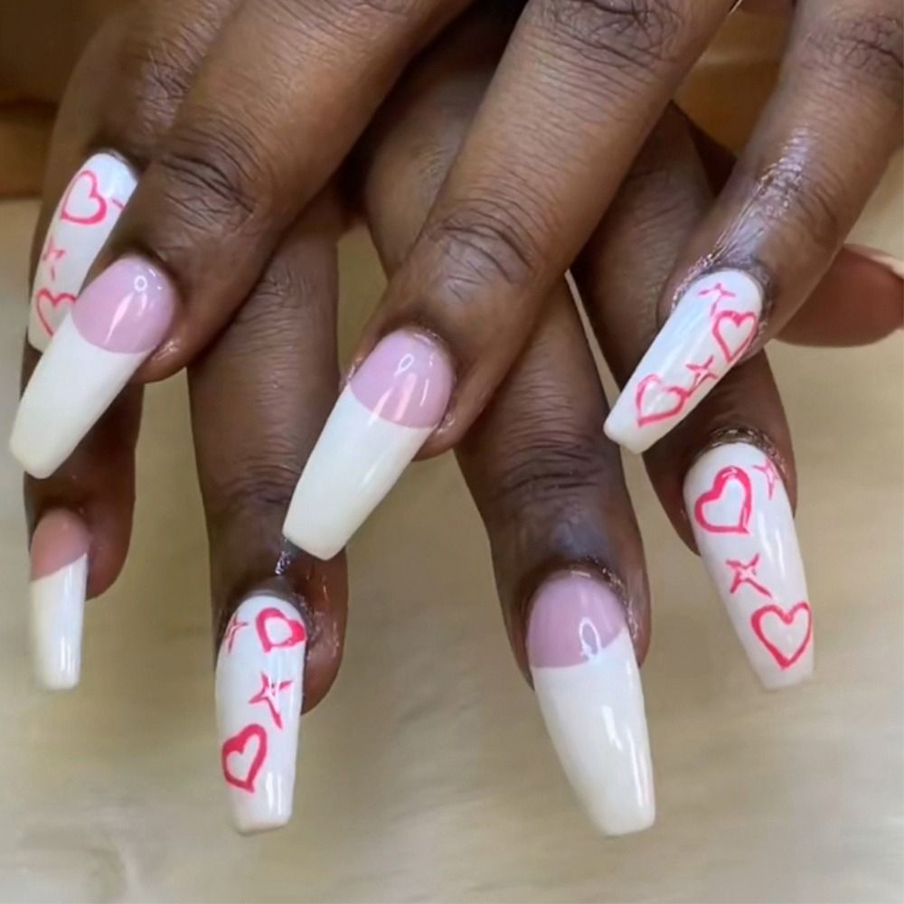 Fake Nails Press On False Nail Advanced Nail Art Wearable French With Rhinestone Glitter Designs Designs Nail Tips DIY Tools