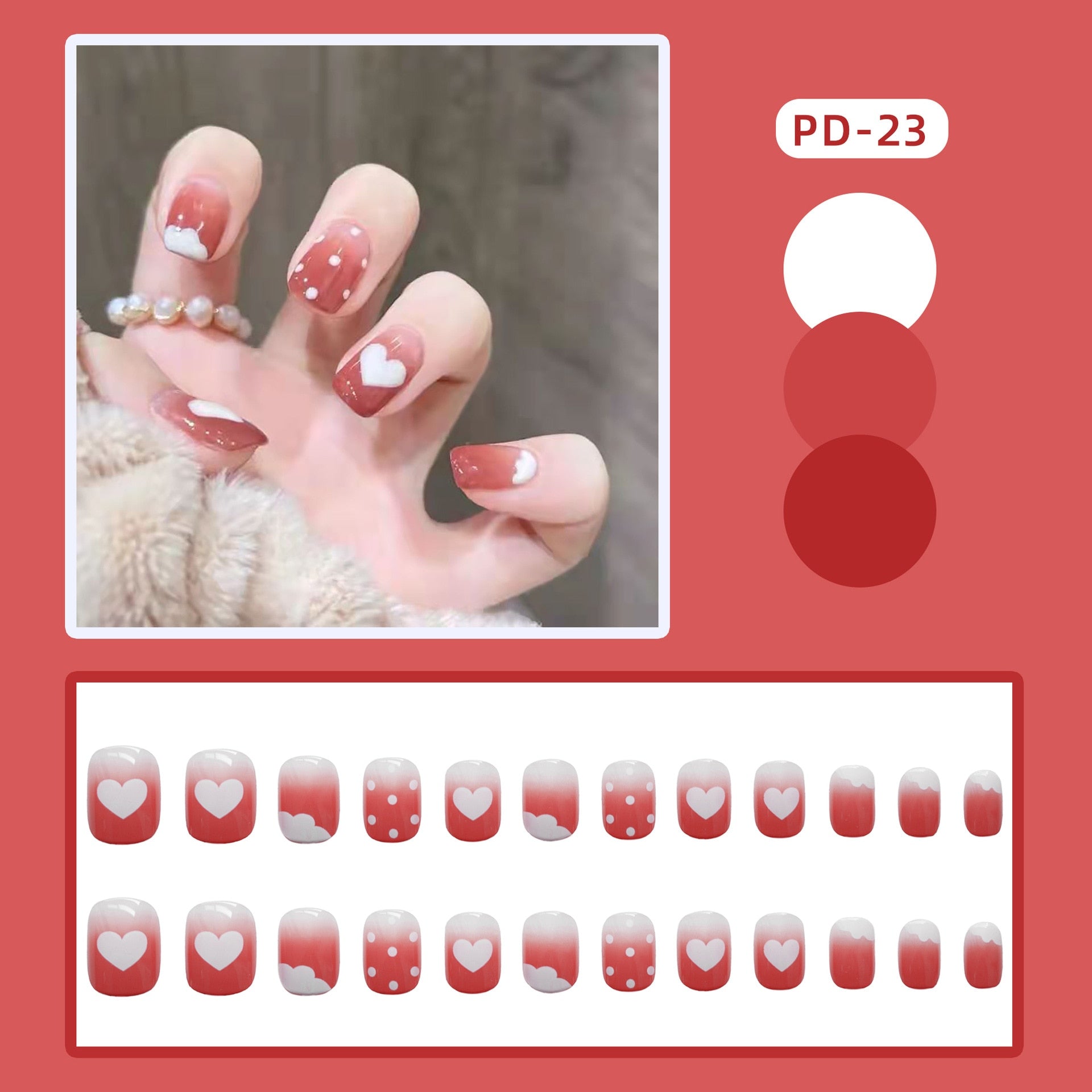 24pcs Lemon Short Wear Tips Nail False Patch Press on Nails Supplies for Professionals Artifical Fake Nails Faux Ongles Uñas PD-23-Fake Nails Art