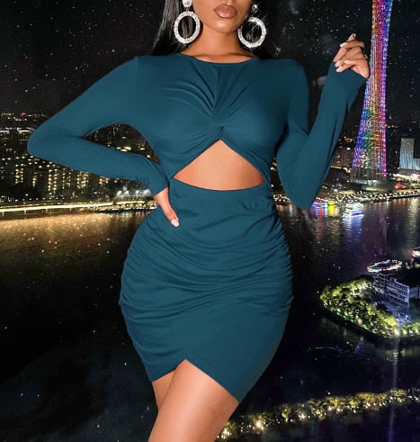 Women's Dress New Explosive Bag Hip Skirt Crop Female Skirt blue