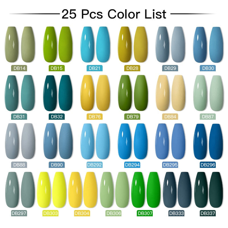 Mtssii 24/25/40/60PCS Gel Nail Polish Set Color Gel Semi Permanent UV Led Varnish Nail Art Design Soak Off Gel Set Nail Gel Set SZH16768