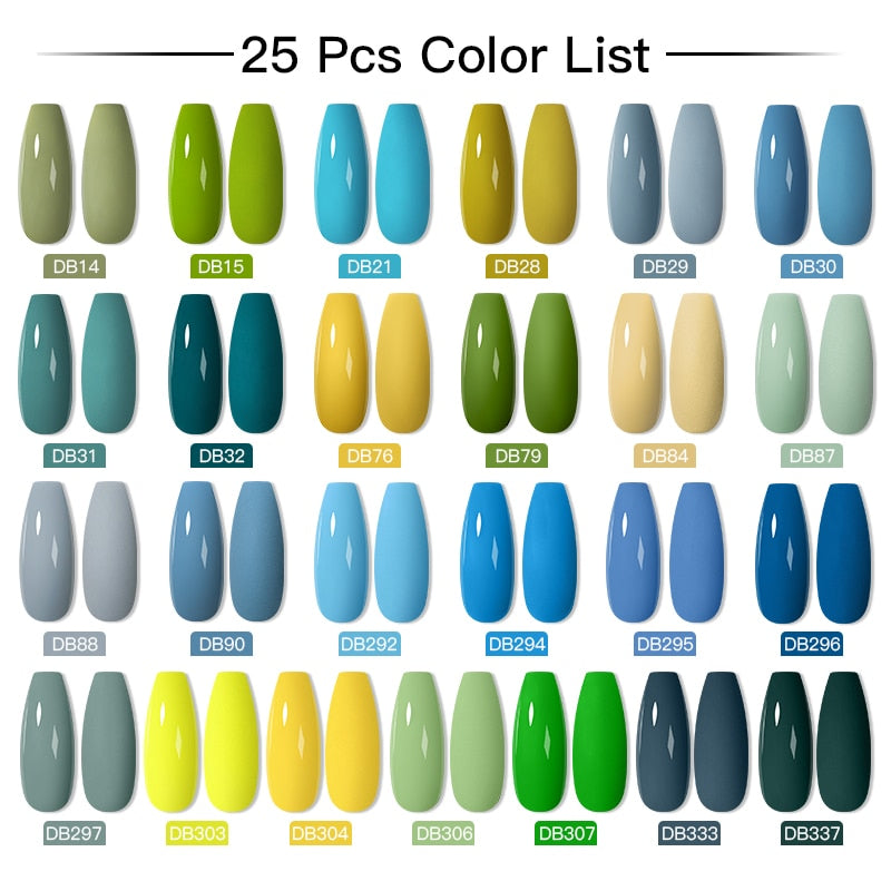 Mtssii 24/25/40/60PCS Gel Nail Polish Set Color Gel Semi Permanent UV Led Varnish Nail Art Design Soak Off Gel Set Nail Gel Set SZH16768