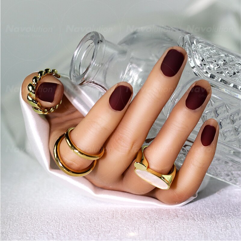 Navolution 24Pcs/Set DIY Manicure Wearable Fake Nails press on Detachable Finished Fingernails Ballet Square Head Almond Short